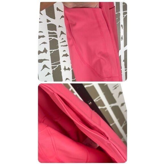 Athleta Ultimate Stash Crop NEW M Bright Coral - Picture 7 of 9